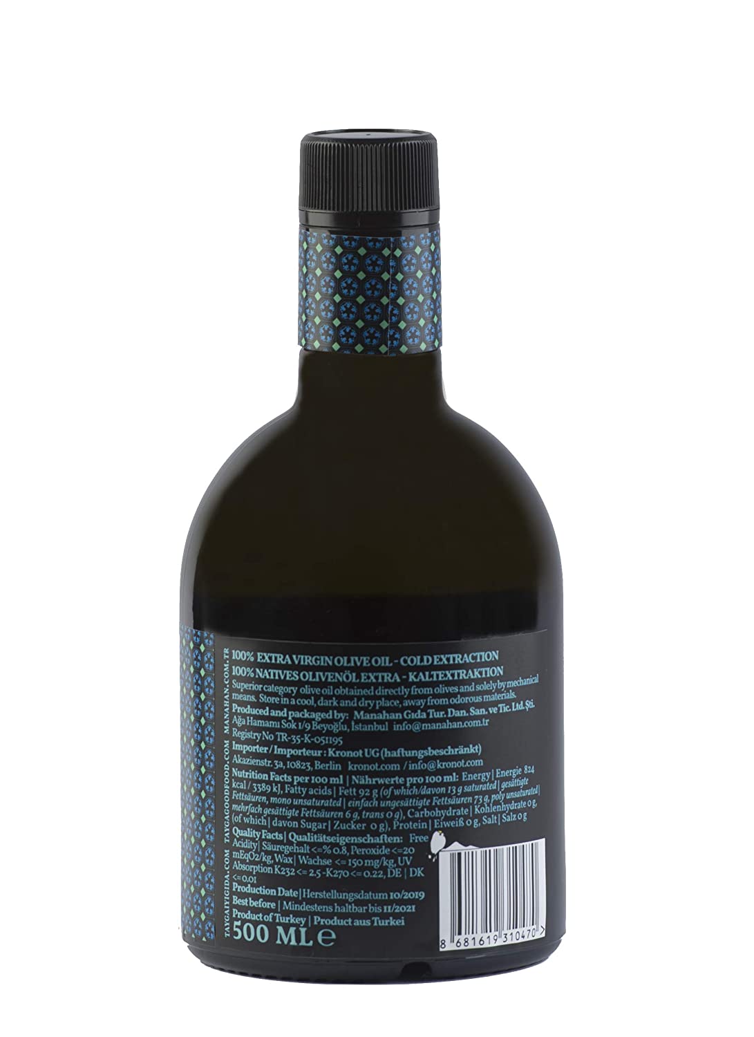 Tayga Iyi Gida - %100 Natives Olivenöl extra, 500ml
