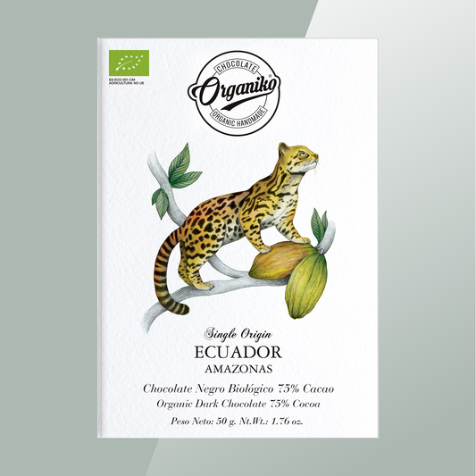 Chocolate Orgániko - Zartbitterschokolade | Single Origin 75% Cacao Ecuador "Amazonas"
