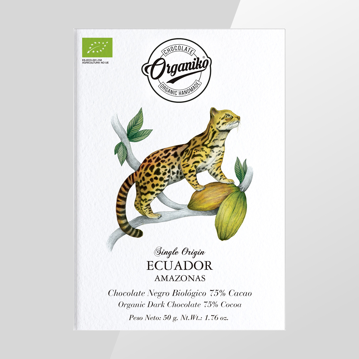 Chocolate Orgániko - Zartbitterschokolade | Single Origin 75% Cacao Ecuador "Amazonas"